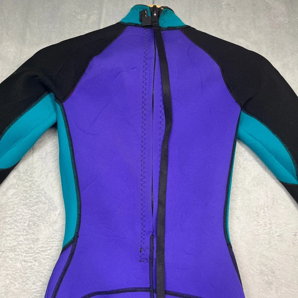 Eagle Wetsuit Women Purple Teal Black Colorblock Force Full Body Size 8